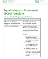 Equality Impact Assessment (EQIA) Template - WOODS programme - April 2023